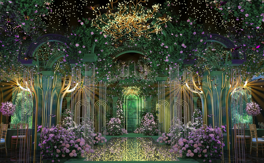 庆元奇妙森林婚礼堂效果展示